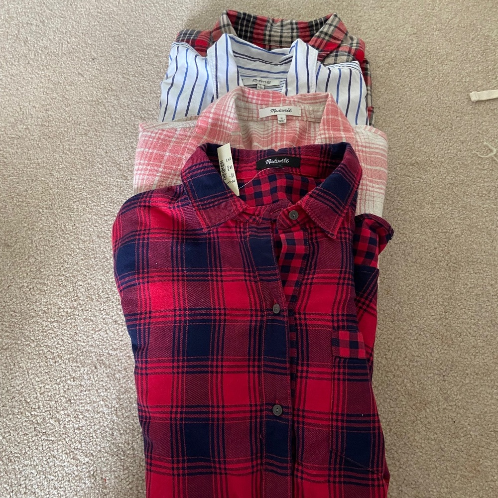 5 Madewell blouses. 2new with tags M